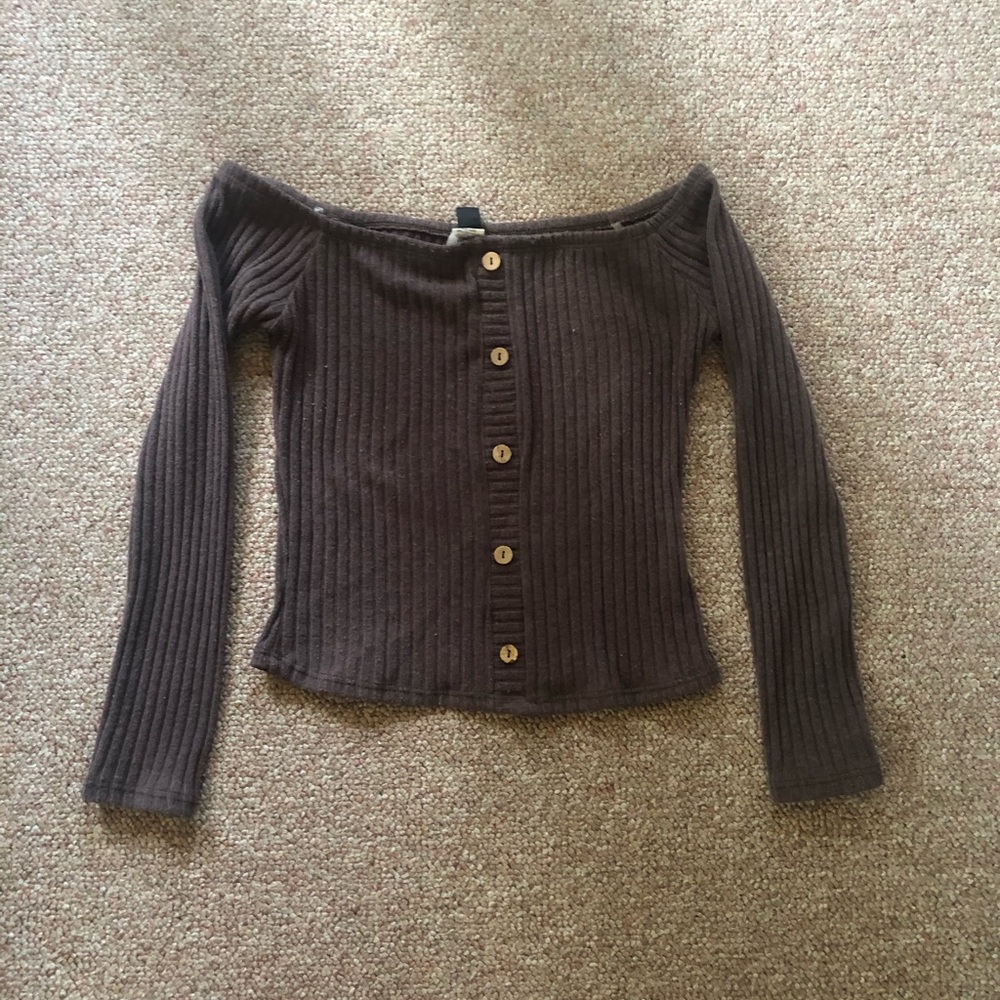 Strapless long sleeve crop top